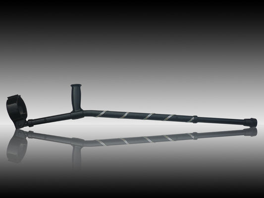 Helenix Black Embellished Crutch in black with white diamanté lined around around the crutch every few inches