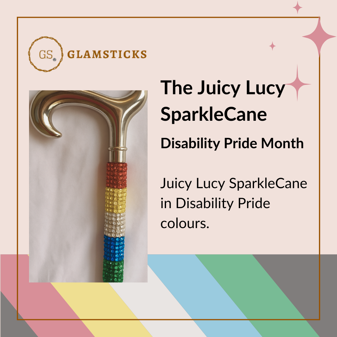 Chrome derby handle and coloured rhinestones in red yellow, white, blue and green