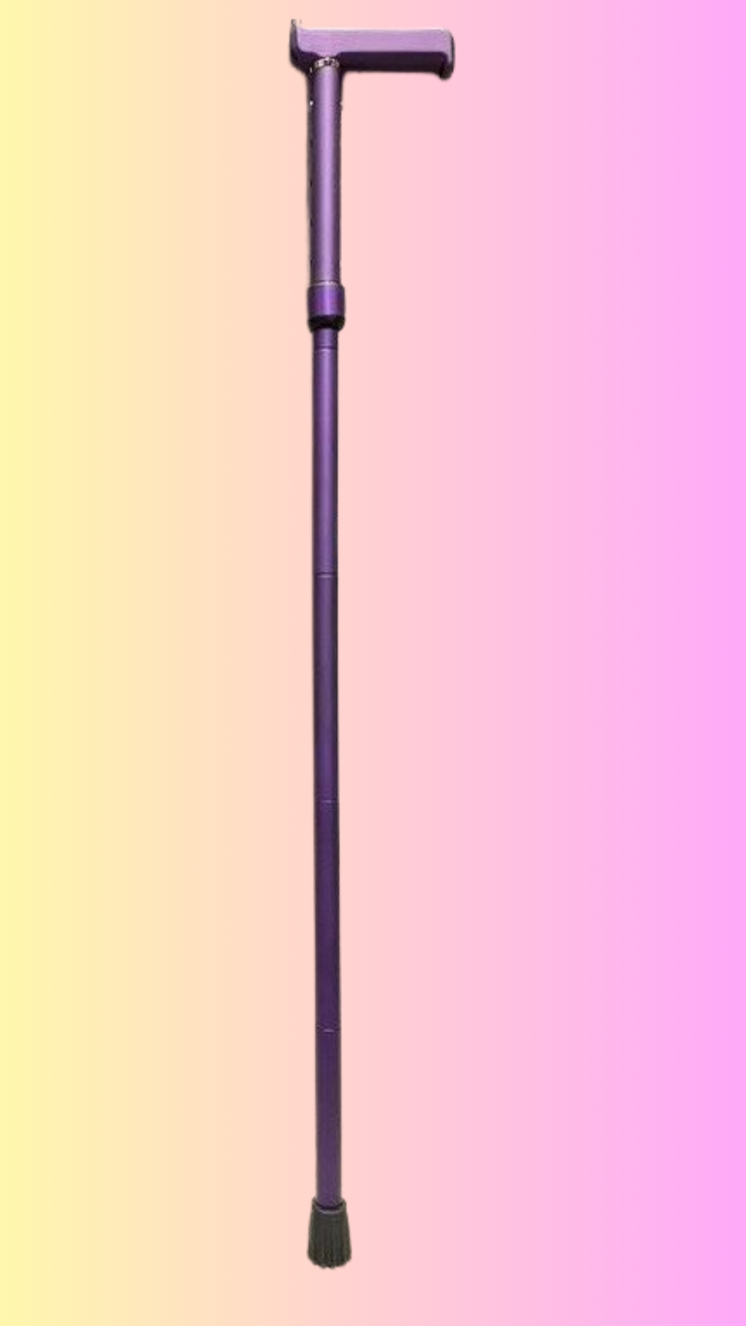 Carbon Fibre Glamstick in Matte Purple showing in a background colour of pink and yellow